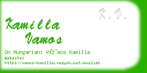 kamilla vamos business card